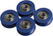 CNBTR 3mm Depth U-Type Blue Plastic Bearing Guide Pulley Wheel 6mm Width for Max-Load 26kg Pack of 4...