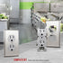 ENERLITES Elite Series Duplex Receptacle with Stainless Steel Metal Wall Plate, Tamper-Resistant Outlet, Commercial Grade, 15A 125V, UL Listed, 61...