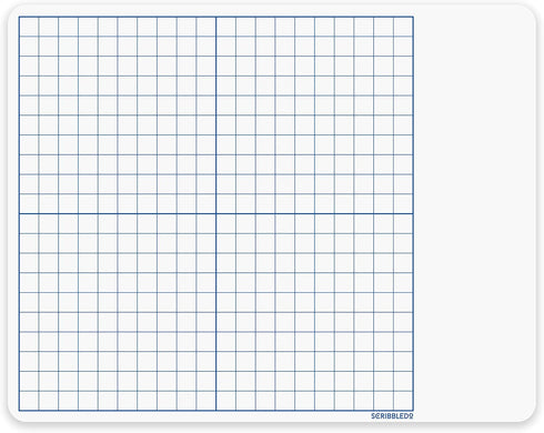 11"x14" Dry Erase Graph Whiteboard Double Sided Dry Erase Board with Grid for Home School Classroom Kids and Students Portable Grid Board for Grap...