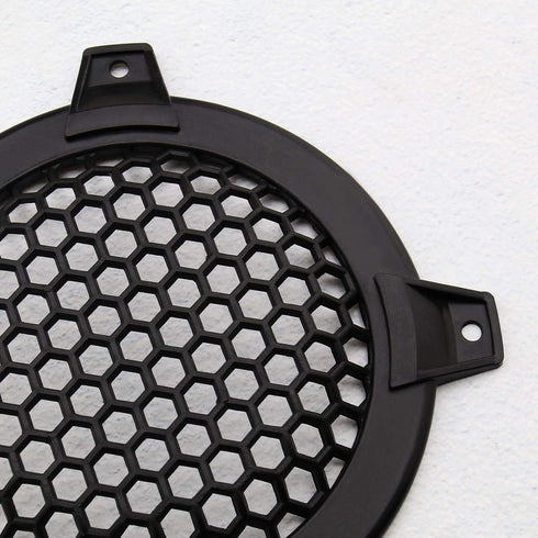 SING F LTD 4 Inch Car Speaker Grill Cover Guard Protector Plastic Mesh Protective Case Black Circle Subwoofer Net Covers Pack of 4...