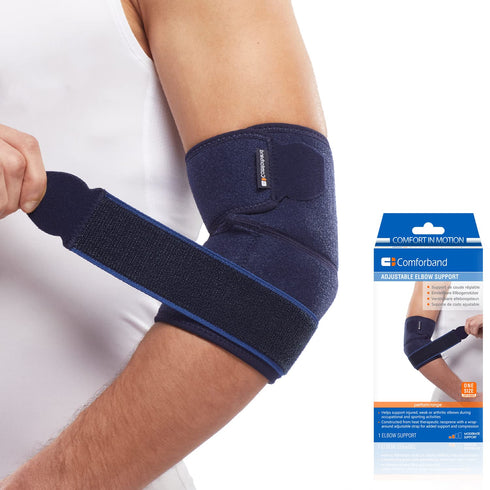 Adjustable Elbow Support for Epicondylitis, Tennis Elbow, Golfer’s Elbow, Bursitis, Elbow Sprains, Strains, Tendonitis, Arthritis, Sports Injury R...