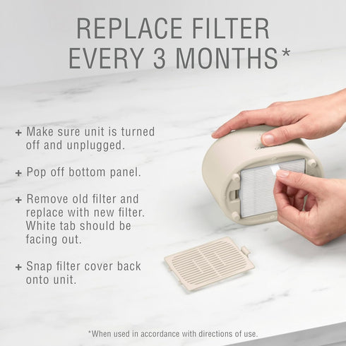 Conair Portable Small Air Purifier 2-Pack Replacement Filters for Model AP03...