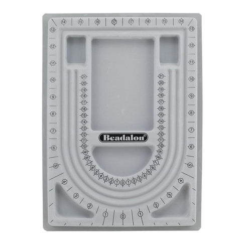 Beadalon 34 Inch U Shape Bead Board - Necklace Designing Tool, Bead Tray with Flocked Surface, Perfect Jewelry Making Supplies for Beading & Jewel...