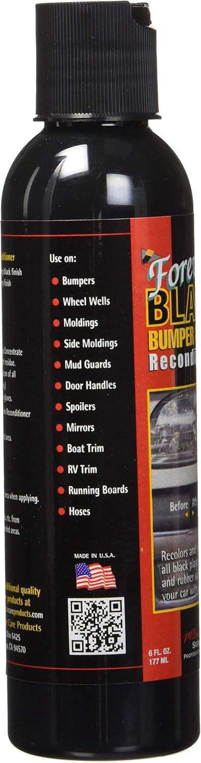 Forever Black Bumper & Trim 6 Oz. (New Improved Formula & Larger Size)...