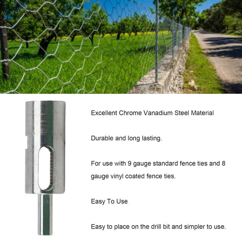 Wire Nut Twister, Wire Twister Tool Electrical Wire Stripper and Twister 9 Gauge Cable Wire Fence Drill Chuck Tool for Electricians...