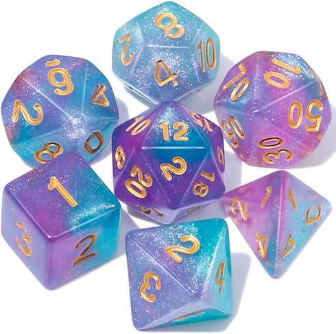 DND Polyhedral Dice for Dungeons and Dragons RPG MTG Role Playing Table Games. 7pcs...