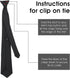 Yolev 1pcs Men's Clip On Tie Satin Solid Colour Plain Tie Solid Uniform Pre-tied Adjustable Neck Strap Tie Pure Color Necktie Mens Ties for Weddin...