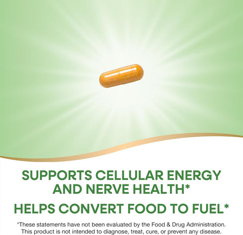 Nature's Way B-100 Complex, Supports Cellular Energy and Nerve- Health*, 8 B-Vitamins, 60 Capsules (Packaging May Vary)...