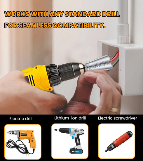 Wire Twister Tools for Drill, 3 Pack Drill Wire Twister, Wire Twister Wire Connector Wire Twisting Tool, Wire Nut Twister for Electrical Power Dri...