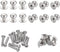 uxcell 9mm Head Dia. Round Knobs Pull Handle, 12pcs Zinc Alloy for Drawer Pulls Gift Box Cabinet Door Knobs with Screws, Silver Tone...