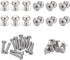 uxcell 9mm Head Dia. Round Knobs Pull Handle, 12pcs Zinc Alloy for Drawer Pulls Gift Box Cabinet Door Knobs with Screws, Silver Tone...