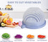 Snap Salad Cutter Bowl,Salad Chopper,Multi-Functional Fast Salad Cutter Bowl,Salad Cutter Bowl with Lid Fast Vegetable Cut Set,Salad Chopper Bowl ...