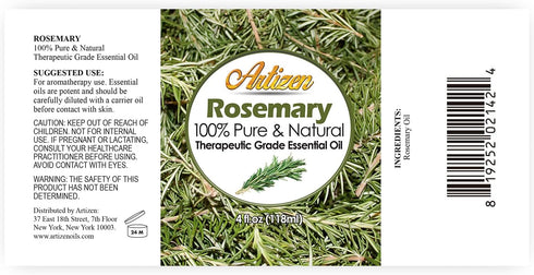 Artizen 4oz Oils - Rosemary Essential Oil - 4 Fluid Ounces...