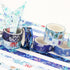 YUBX Ocean Blue Washi Tape Set 10 Rolls Silver Foil Print Decorative Masking Tapes for Arts, DIY Crafts, Journals, Planners, Scrapbook, Wrapping (...