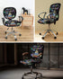 Happy Birthday Office Chair Cover - Stretch Rotating Computer Chair Seat Back Covers, Birthday Gifts Cake Balloons Black Desk Chair Covers Stretch...