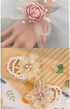 6PCS Pearl Wrist Corsage Bands Bride Elastic Pearl Wristband Corsage DIY Stretch Pearl Wedding Wrist Handmade Corsage Accessories for Wedding Part...
