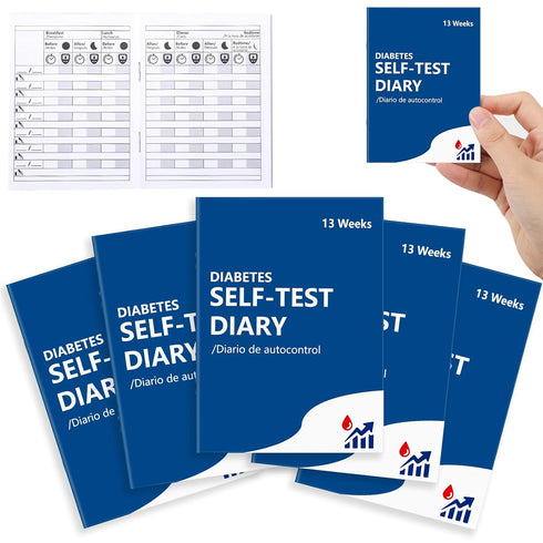 Diabetes Blood Pressure Log Book Daily 3x4 inch Glucose Journal Diabetes Self Test Diary 13 Weeks Blood Sugar Record Book at Each Meal(Before Afte...