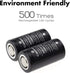 Keeppower IMR18350 High Drain Li-ion Battery Flat Top Rechargeable 1200mAh 10A Discharge 3.7V Lithium Battery (Pack of 2)...