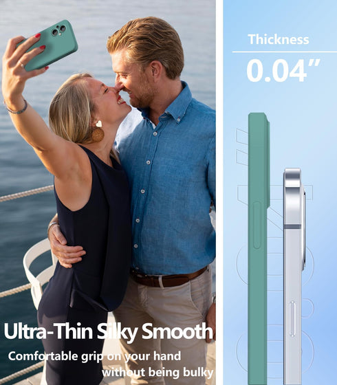 Compatible with OnePlus Nord N20 5G Case Silicone Liquid Dark Green, Soft Smooth Touch Phone OnePlus Nord N20 5G Case Silicone Shockproof Thin Cov...