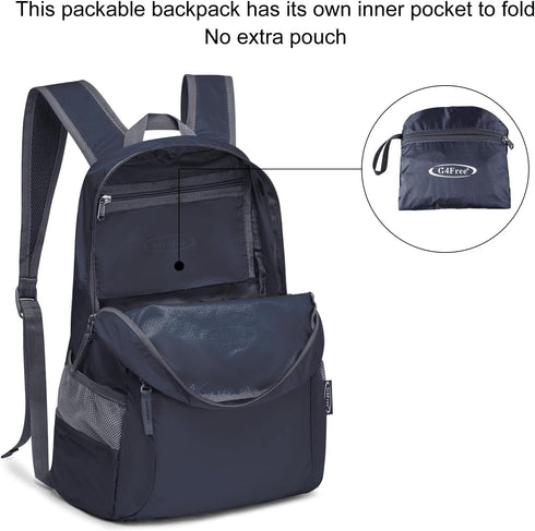 G4Free 20L Lightweight Packable Backpack Travel Hiking Daypack Foldable Backpack for Men Women...