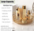 Rotating Makeup Organizer 1 Tier Lazy Susan Trays Skincare Perfume Organizer for Bathroom Counter Vanity, Amber Gold...