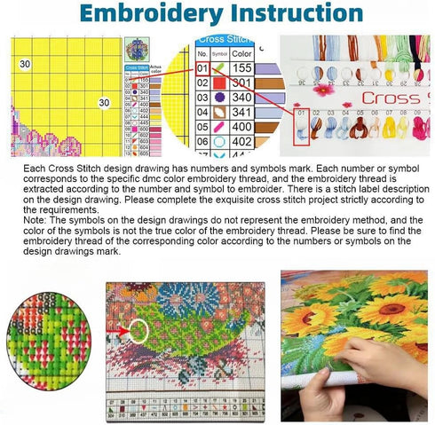 Bass Fish Stamped Cross Stitch Kits for Beginners Easy 11CT Needlepoint Embroidery DIY Counted Cross Stitch Kits Art Craft Wall Decoration and Gif...