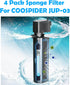 TARARIUM CTUV-H8F JUP-03 Aquarium Filter Replacement Filters Sponge 4 Pack COOSPIDER JUP03 CTUV-H8F...
