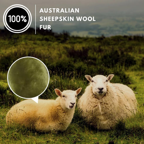 Andalus Brands Australian Sheepskin Steering Wheel Cover, Anti-Slip Universal 15 Inch Fuzzy Steering Wheel Cover Offers a Plush Velvet-Like Touch,...