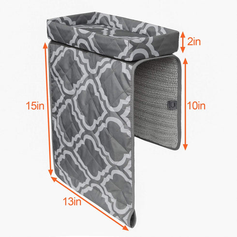 MDSTOP Sofa Armrest Organizer Caddy with Holder Tray, TV Remote Control Holder, Couch Armchair Caddy Fits for Game Controller, Pens, Magazines, Sn...