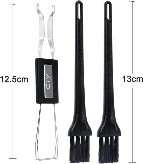 Keycap Puller Switch Puller Stainless Steel Keycap Removal Tool with 2 Pcs Keyboard Cleaning Brush for Mechanical Keyboard...