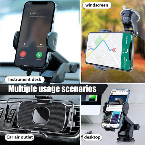 1 PC Car Phone Holder with Silicone Gasket, Shockproof Waterproof Plastic Vehicle Smartphone Mount for 1.96In to 3.54In Equipment, Universal Autom...