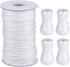 Hestya 1.8 mm White Braided Lift Shade Cord 55 Yards/roll with 4 Pieces Wood Pendant for Aluminum Blind Shade, Gardening Plant and Crafts (White)...
