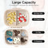 Soleebee Portable 8 Compartments Daily Pill Organizer, Bling Crystal Diamond Pill Box, Small Travel Pill Case, Pill Dispenser, Medicine Container ...