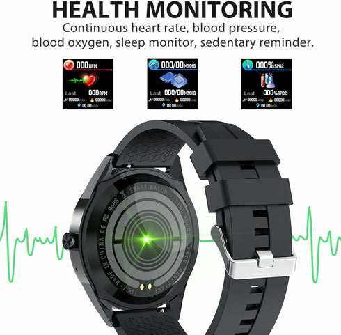 Waterproof Bluetooth Smart Watch Phone Mate Heart Rate Tracker for iOS Android...