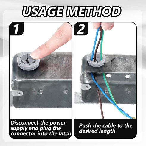 30pcs 3/8 Inch Non-Metallic Button Push-in Cable Connectors? Fits for 1/2 Inch Knockouts (30)...