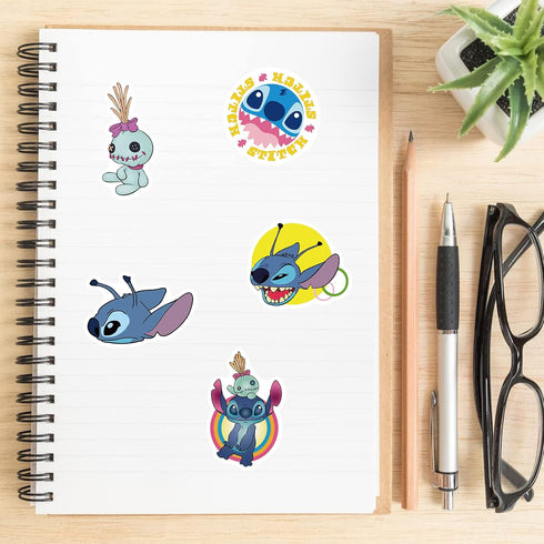 100Pcs Stitch Cartoon Stickers for Kids and Teen, Cool Cartoon Lilo Stitchs Waterproof Vinyl Decal for Girl Adult Water Bottle, Skateboard, Phone,...