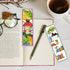 6pcs DIY Cross Stitch Bookmark Kit Plant Stamped Embroidery Bookmark Kits Instruction Included 8.7x3.1" Black Cat Easy Cross Stitch Kits for Adult...