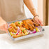 TeamFar Lasagna Pan, 12.3’’ x 9.75’’ x 2’’, Stainless Steel Rectangular Cake Brownie Casserole Pan For Roasting Baking, Healthy & Heavy Duty, Brus...