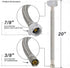 Everflow Supplies 27420-NL 20" No Lead Stainless Steel Braided Tank Supply Line w/3/8" Compression Fitting And A 7/8" Bc Plastic Nut...