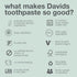 Davids Fluoride Free Toothpaste, Teeth Whitening, Antiplaque, SLS (Sulfate) Free, Promotes Enamel Health, Mouth & Gum Detox, EWG Verified, Natural...