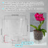 4inch Self Watering Glass Orchid Pot with Holes, Clear Plant Pot Orchids Planter for Indoor Plants with Saucer Reservoir & Drainage Holes, Easy Se...