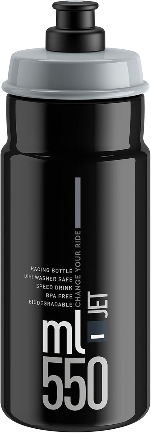 ELITE SRL JET BLACK grey logo 550 ml, One size...