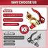 Battery Terminal Connectors 1 Pair, Battery Terminals Brass (M8 x 25mm Bolt), Battery Cable Ends Quick Release, Car Battery Terminal with Anti-Cor...