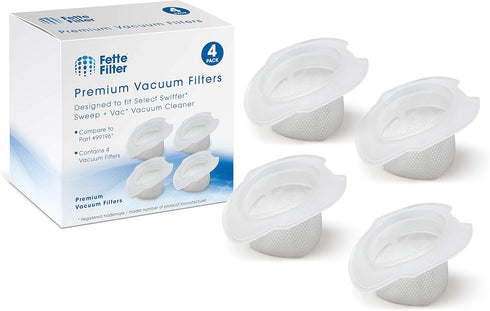 Fette Filter - Vacuum Replacement Filters Compatible with Swiffer Sweep and Vac. Compare to Part #99196 (Pack of 4)...
