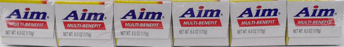 Aim Toothpaste 6 oz Tube (pack of 6) Fresh Mint gel...