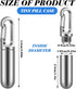 2 Pcs Keychain Pill Holder Waterproof Small Pocket Pill Case Metal Mini Travel Pill Bottle Organizer Box Case Container for Outdoor Travel Camping...