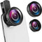 Phone Camera Lens with Clip, 12.5X Macro Lens, 0.45X Super Wide Angle Lens, 2 in 1 Professional for iPhone Lens Kit, Compatible with iPhone, Samsu...