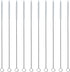 Straw Cleaner Brush, Extra Long Nylon Bristles and Stainless Steel Handle Cleaning Brushes for Washing Glass Silicone Metal Straws Tea Pot Spout B...