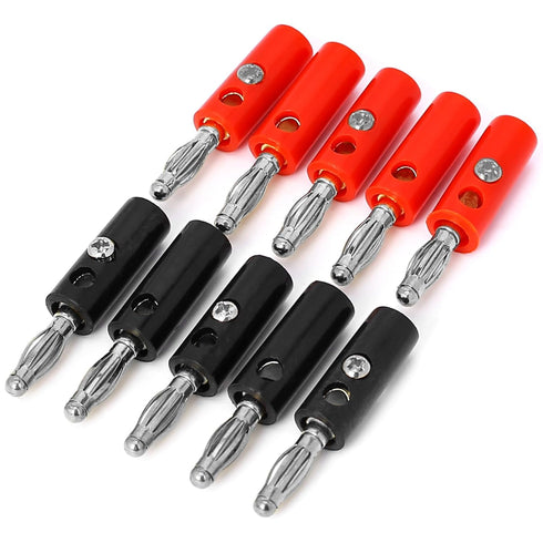 10Pcs 4mm Speaker Banana Plugs-Open Screw Type,Banana Plugs for Speaker Wire Gold Plated Speaker Wire Banana Plugs Connectors......