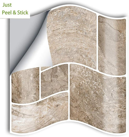 25 Pcs Self-adhesive Tile transfer for Home Decor, Peel and stick Tile Decal, Water-proof Backsplash Wall Tile Sticker for Kitchen Bathroom, 4x4in...